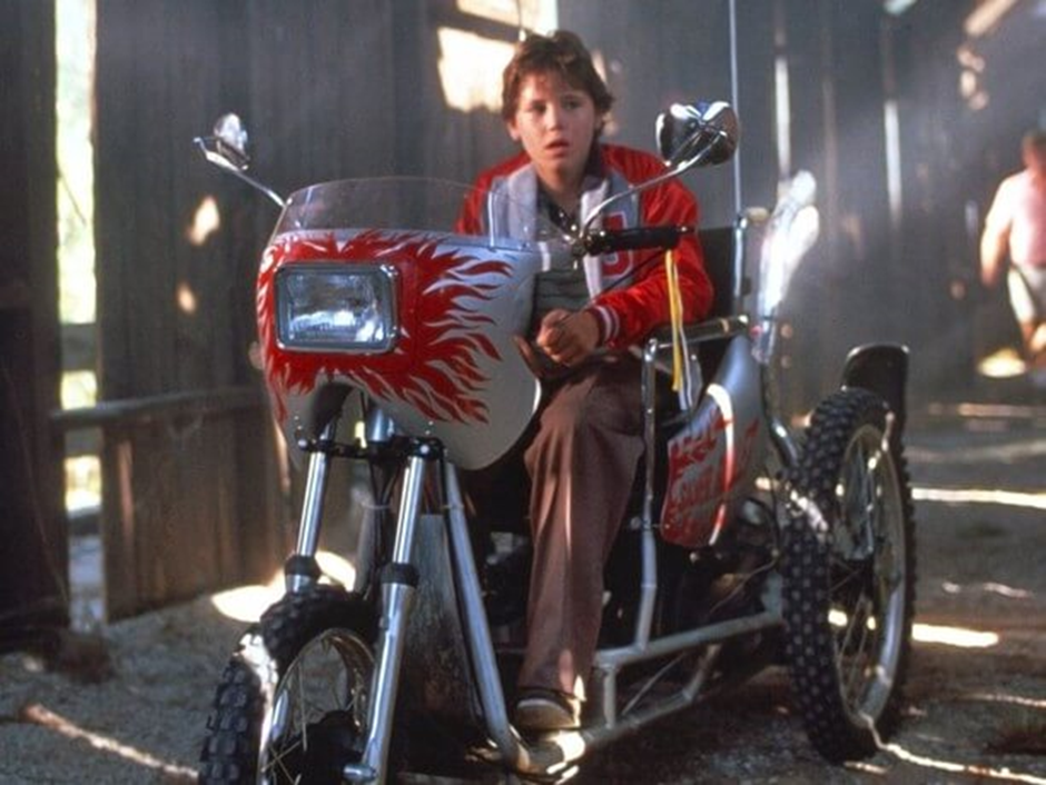 Marty Coslaw on his motorbike wheelchair - the Sliver Bullet,